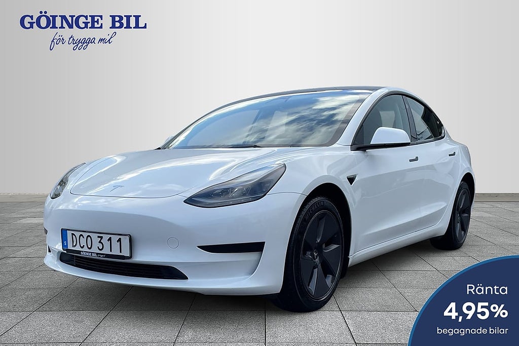Tesla Model 3 Standard Range 283hk RWD Värmepump/ Glastak...