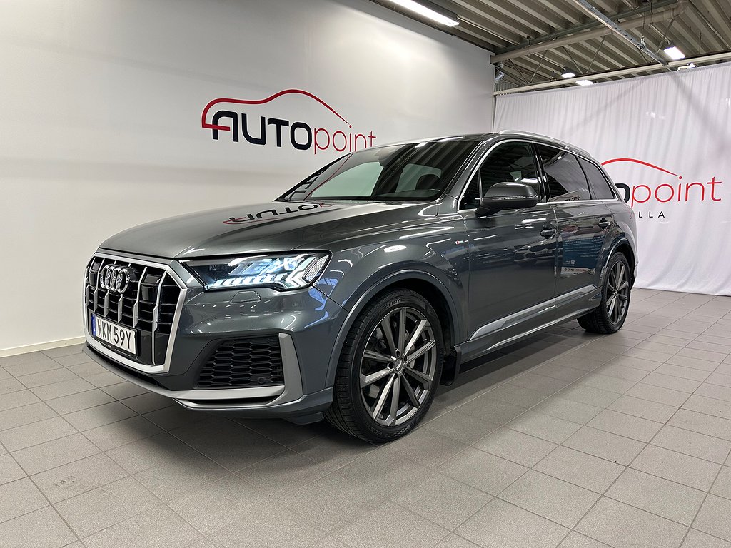 Audi Q7 50 TDI quattro 286hk S Line 7-sits Matrix Drag 