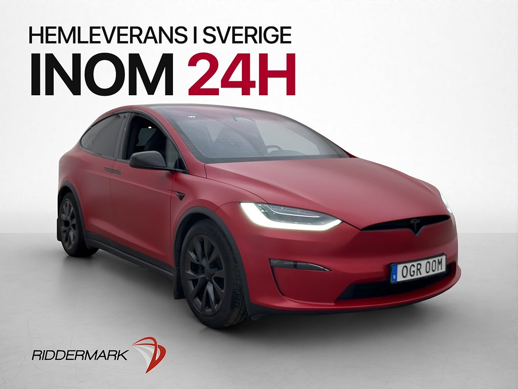 Tesla Model X Plaid 6-sits FSD Luftfjädring Drag