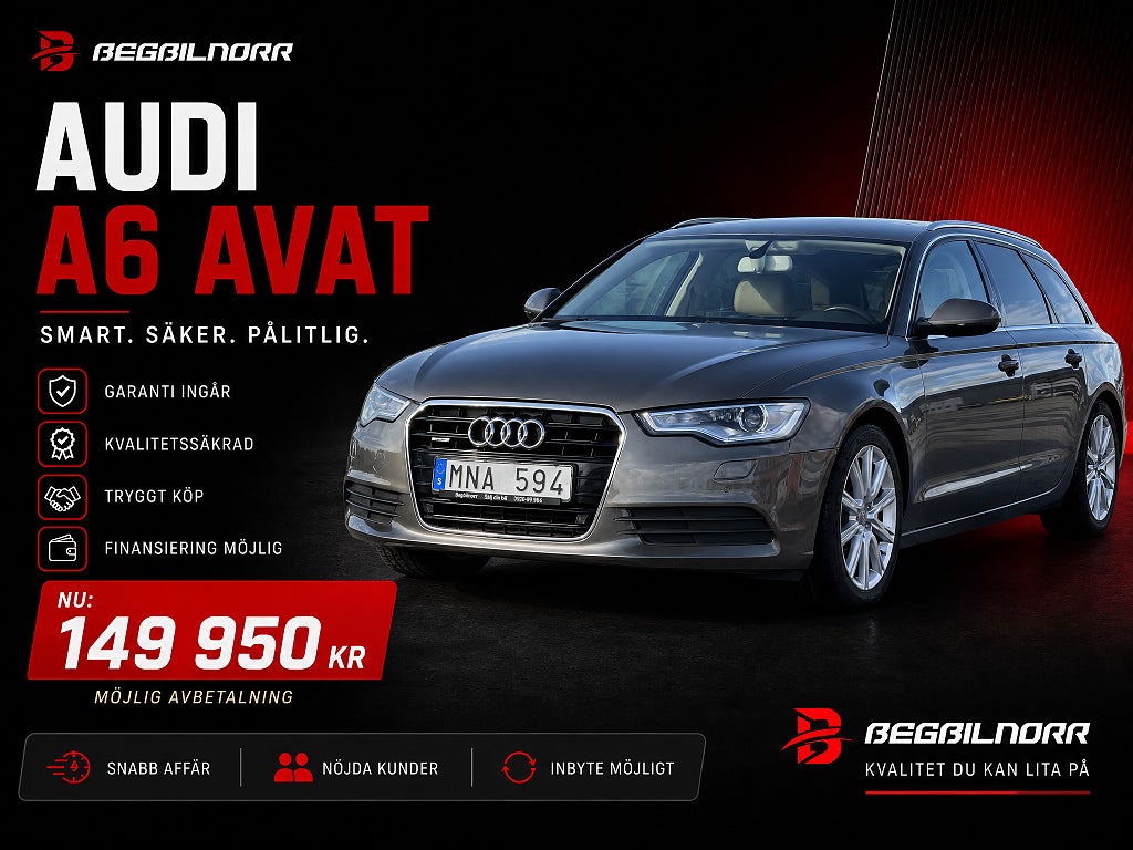 Audi A6 Avant 3.0 TDI V6 DPF quattro S Tronic*Nybytt Svänghjul