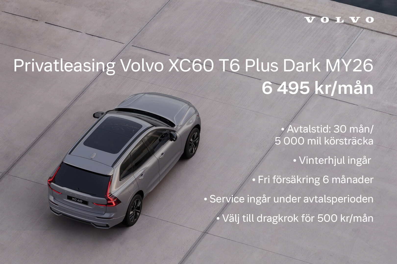 Volvo XC60 Plus Dark PL 6495kr/ månad 2026, bild 2/10