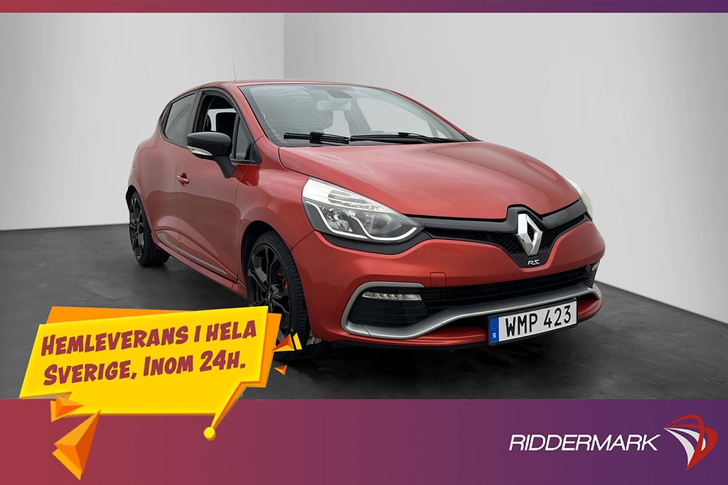 Renault Clio RS 1.6 TCe 200hk Sportstolar Skinn Sensorer