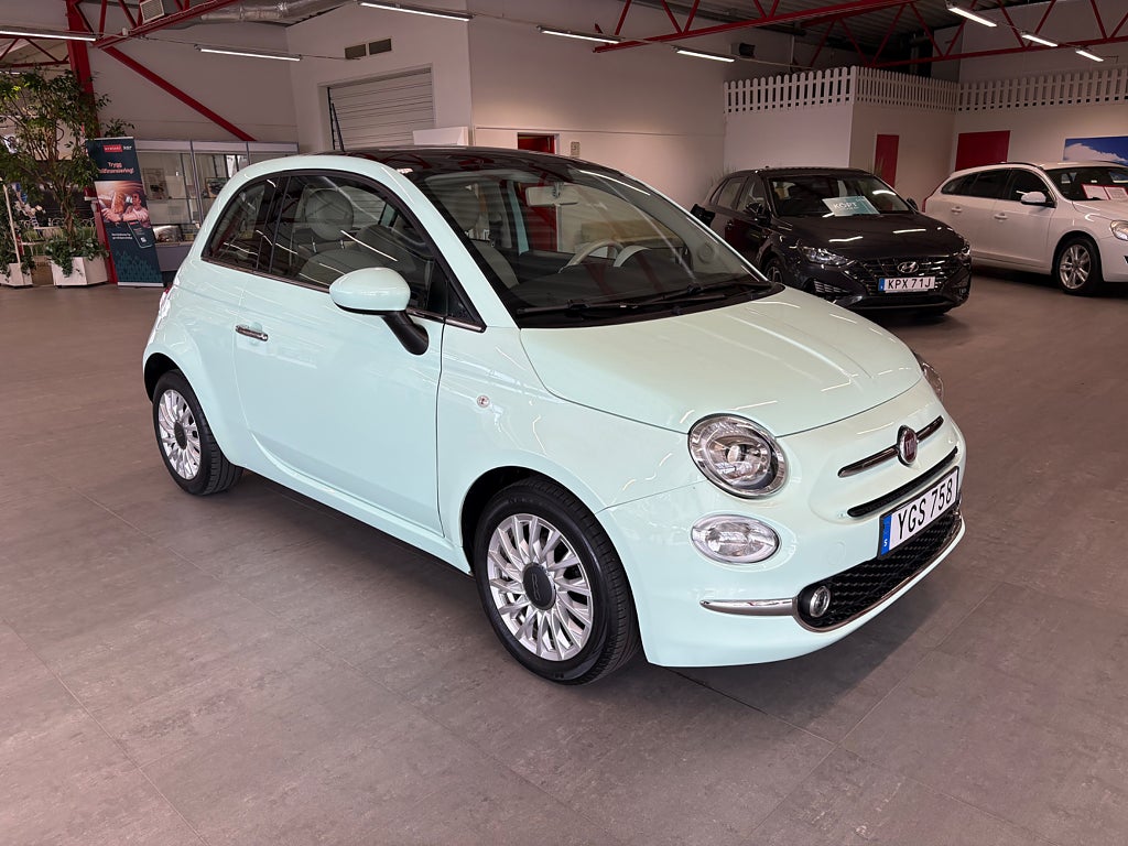 Fiat 500 1.2 8V Dualogic Lounge ny kamrem Panorama motorvärmare
