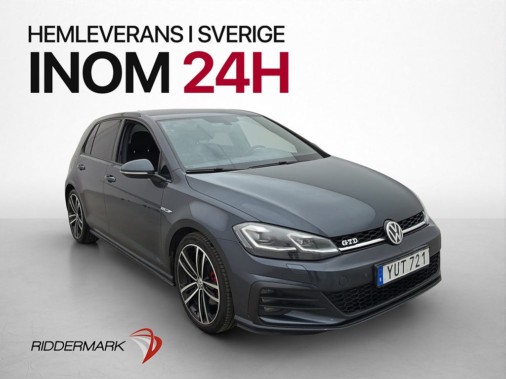 Volkswagen Golf 184hk GTD Cockpit D-Värmare Sensorer CarPlay