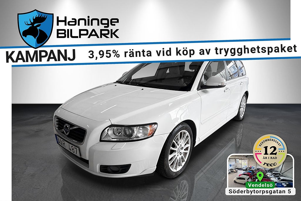 Volvo V50 1.6D Summum /DRAG /SKINN /KEYLESS /VÄRMARE /Fr 3,95%