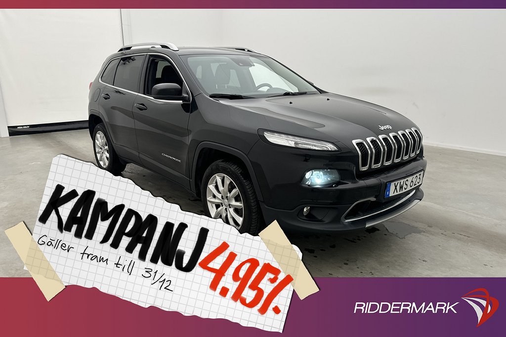 Jeep Cherokee 2.2 4WD 200hk Kamera Navi Skinn 4,95% Ränta