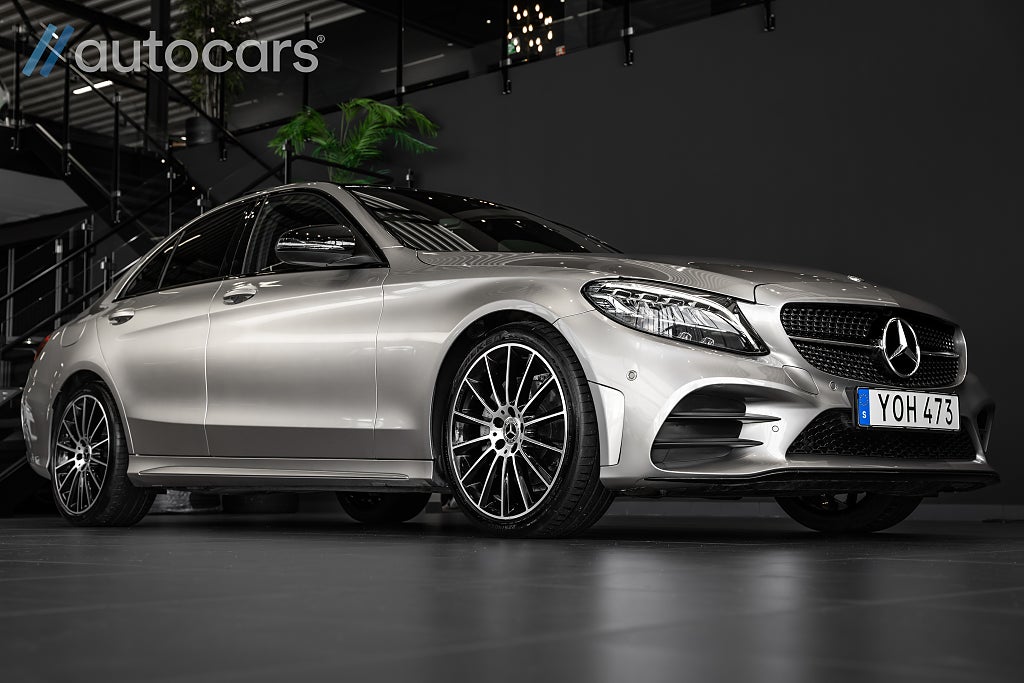 Mercedes-Benz C 220 d 9G AMG Night|Pano|Värmare|Drag|Navi