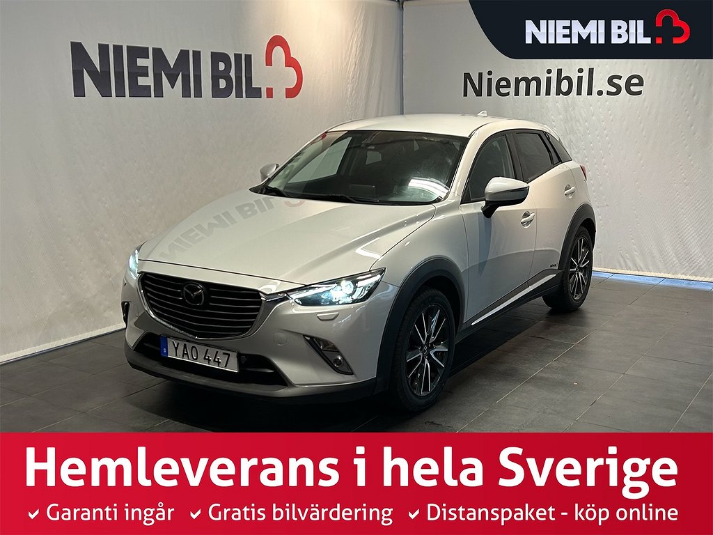 Mazda CX-3 2.0 AWD Dragkrok/Skinn/Backamera/SoV/Bose/Värmare