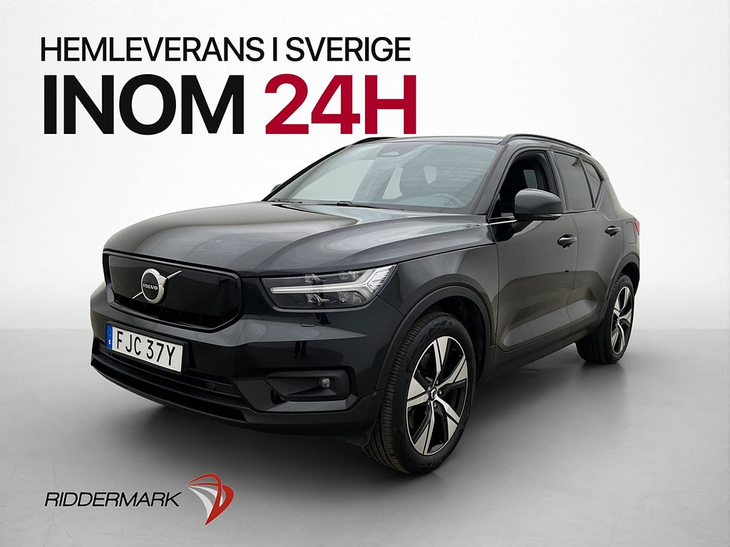 Volvo XC40 Recharge P8 AWD 408hk Kamera Skinn Elstolar BLIS