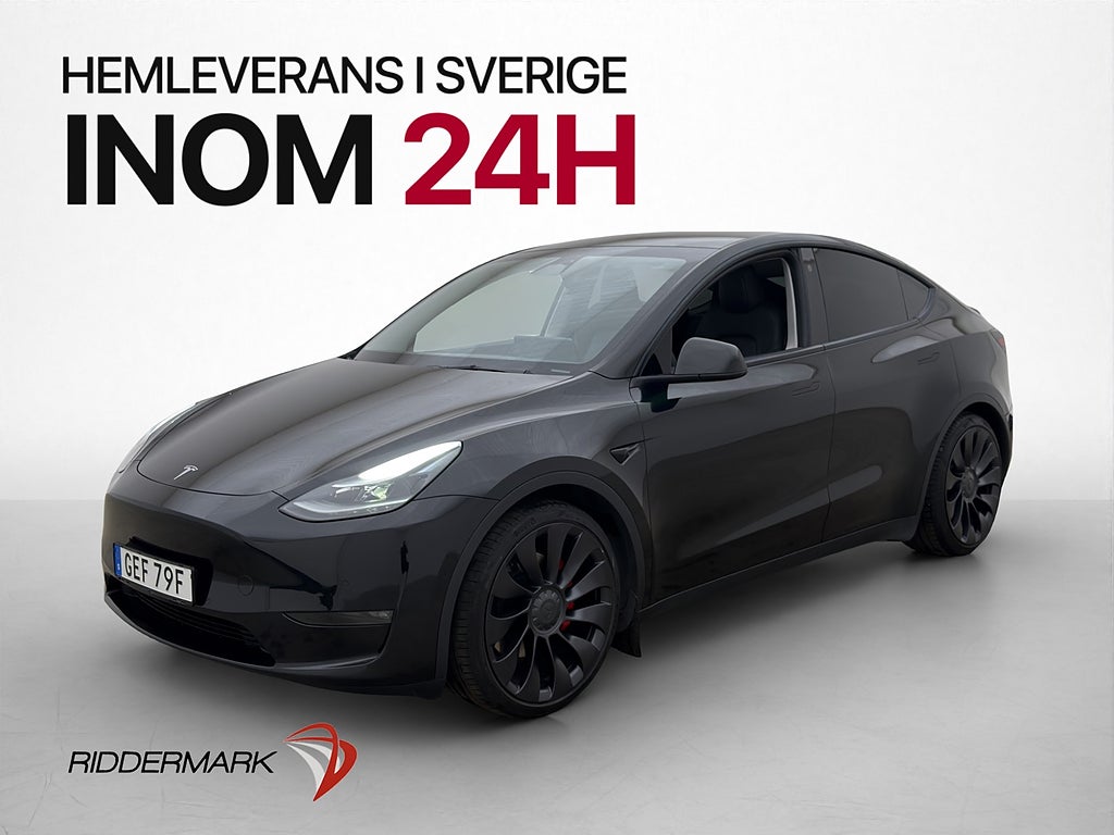 Tesla Model Y Performance AWD Dragkrok Skinn Autopilot MOMS