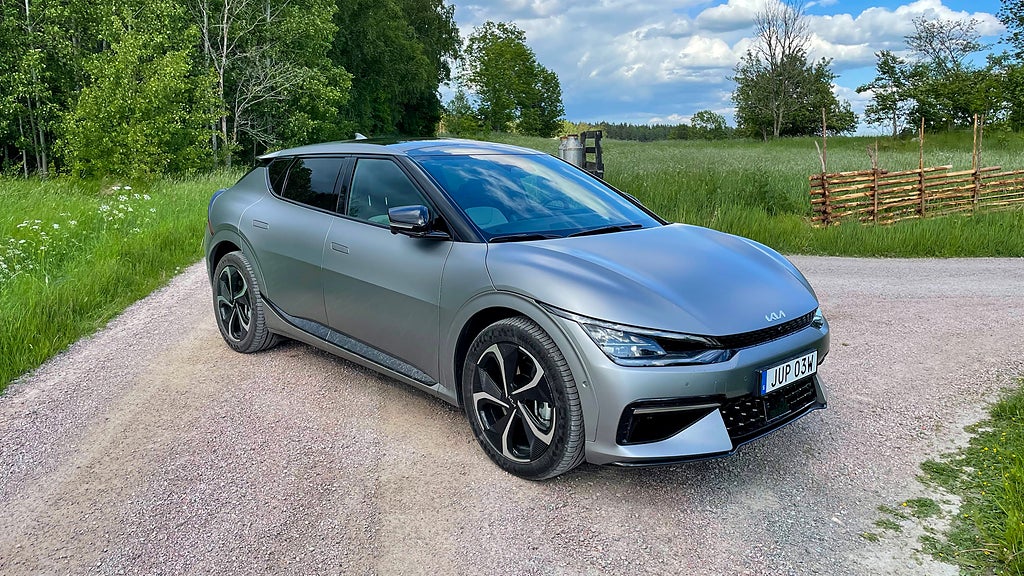 Kia EV har ett batteri på 77,4 kWh, och har en räckvidd på upp till 50,6 mil enligt WLTP. Foto: Anders Nilsson