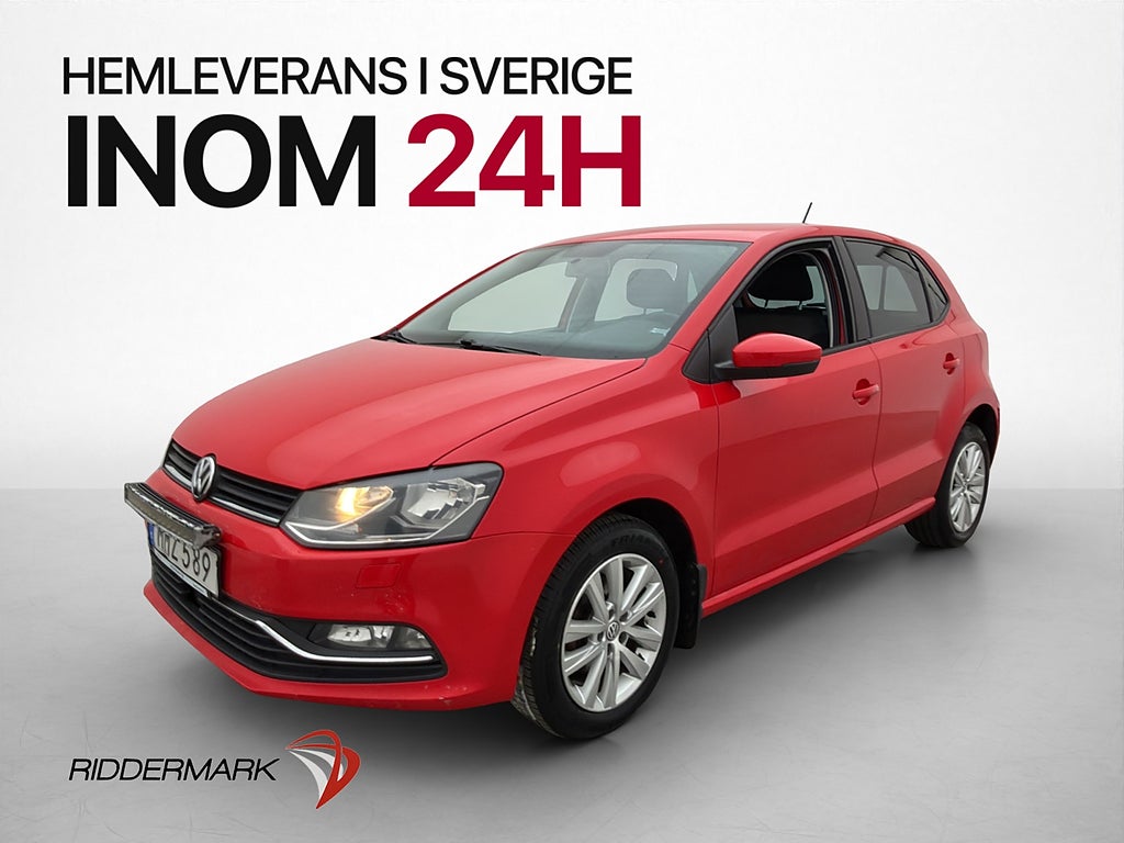 Volkswagen Polo TSI 90hk M/K-Värmare Kamera Dragkrok