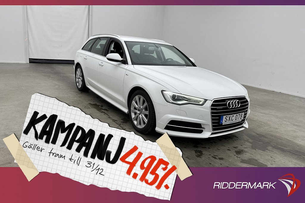 Audi A6 Avant TDI Q 190hk S-Line Värm 4,95% Ränta