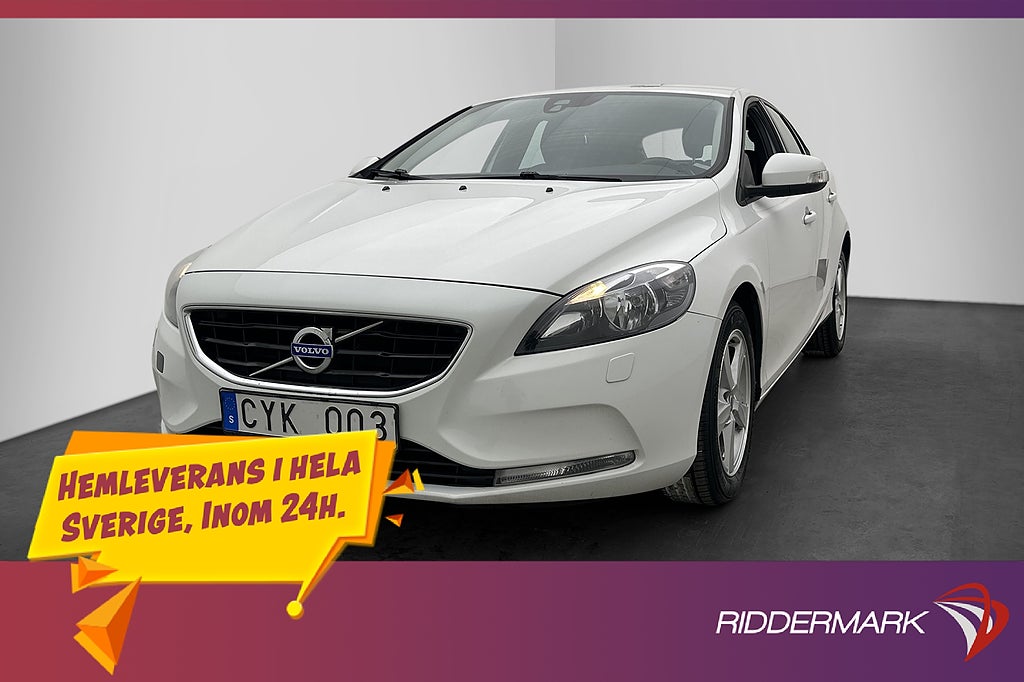 Volvo V40 T2 120hk Kinetic P-Värmare Farthållare 0.44l/mil