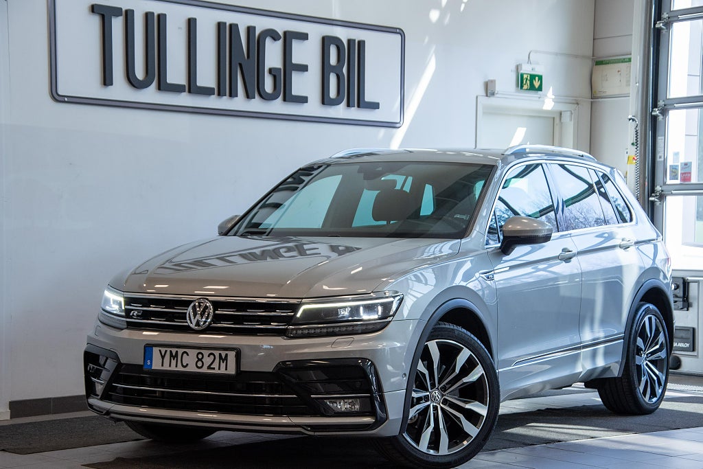 Volkswagen Tiguan 2.0 TDI 190HK 4M R-Line Cockpit Värmare Dragkrok 20" 