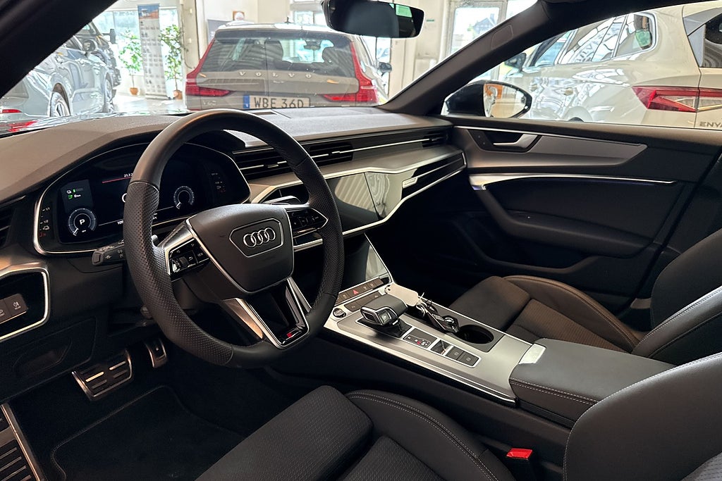 Audi A6 Sedan 55 TFSIe quattro Aut S line Moms Sov Hjul Värmare miniatyr 5
