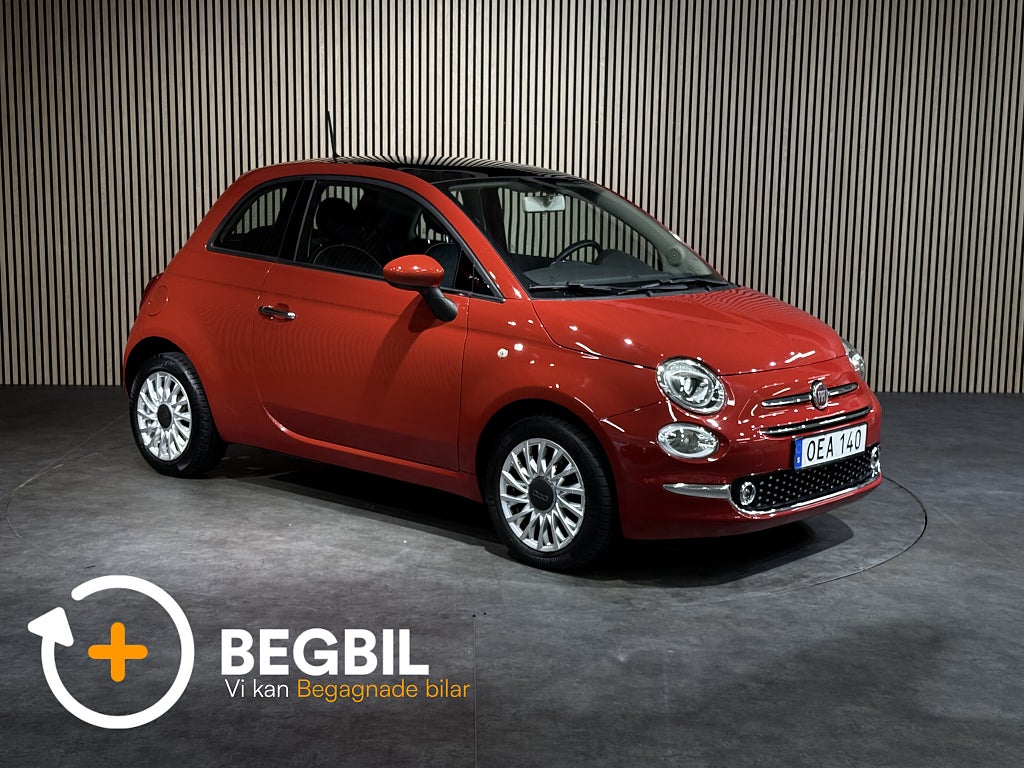 Fiat 500 1.2 Lounge / Glastak / Bluetooth / AC / 0,49L/M