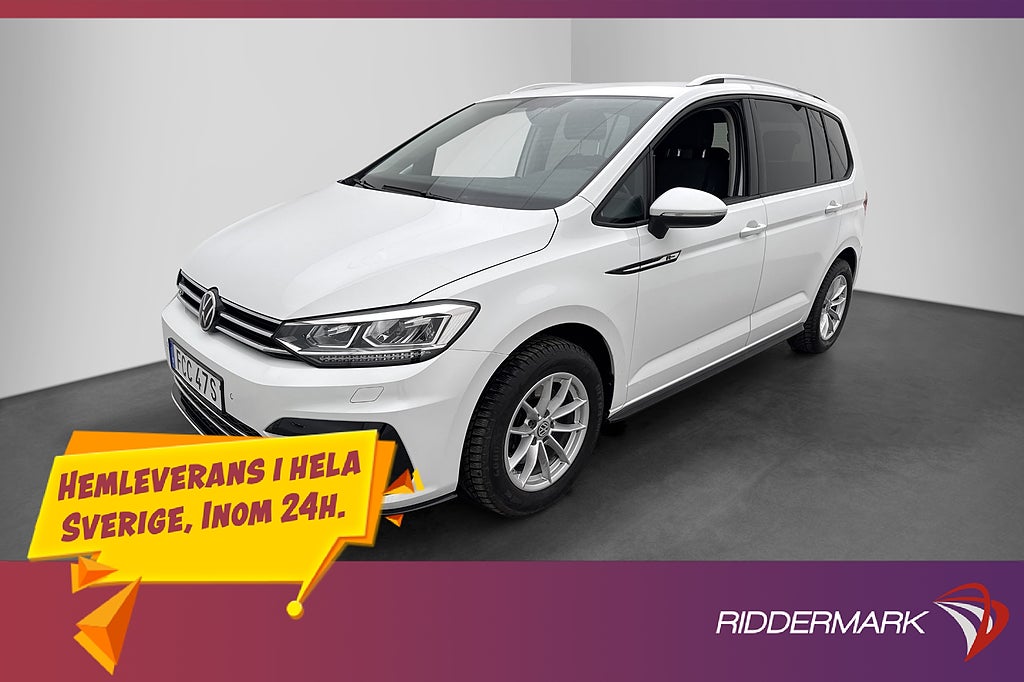 Volkswagen Touran TSI 150hk R-Line 7-Sit Kamera CarPlay Drag