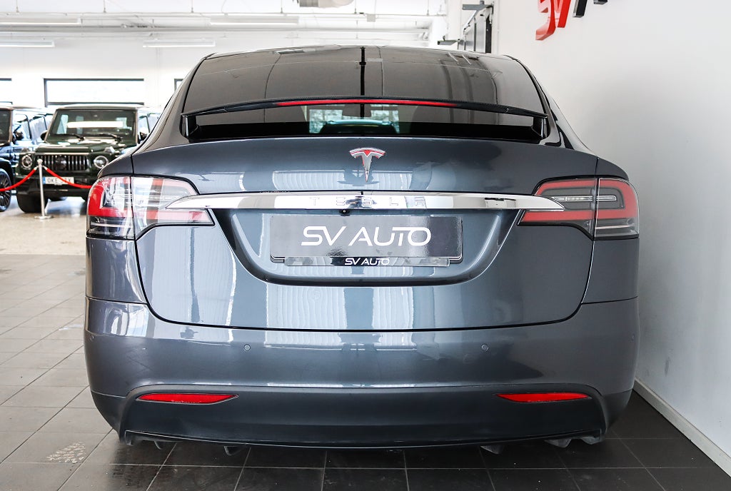 Tesla Model X 100D Luftfjädring Pano Dragkrok 6-Sits ( MOMSBIL )