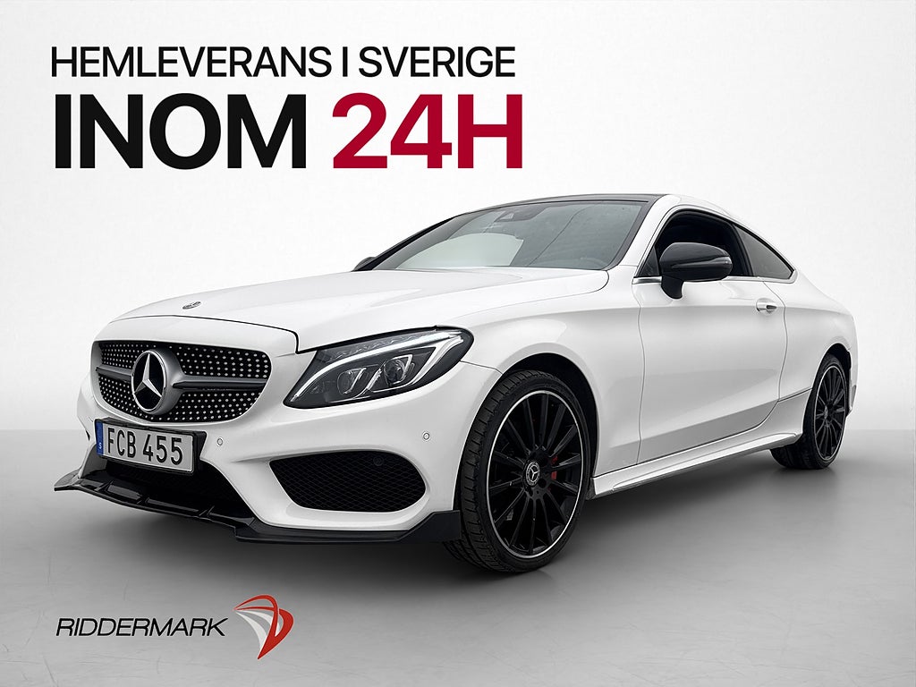 Mercedes-Benz C200 Coupé 184hk AMG Panorama Kamera C63-Optik