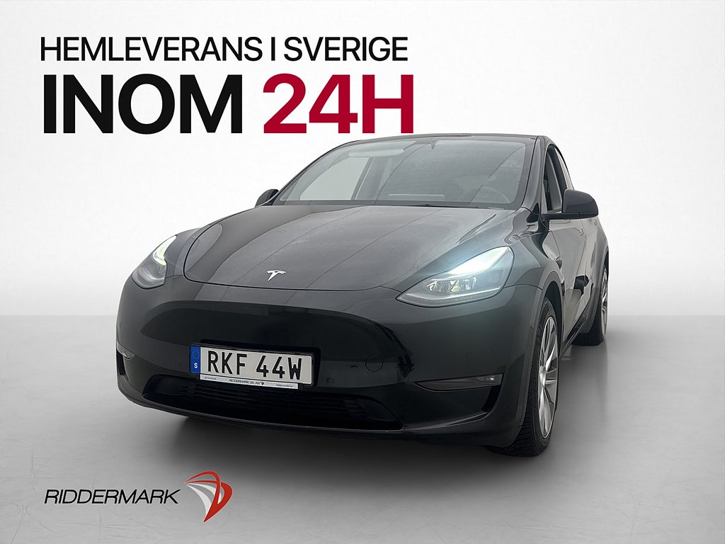 Tesla Model Y Long Range AWD En-Brukare Autopilot Pano Skinn