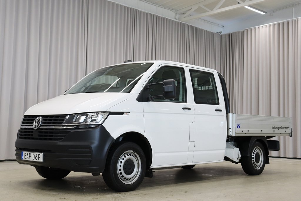 Volkswagen Transporter Dubbelhytt Flak 6-Sits Drag Värmare 