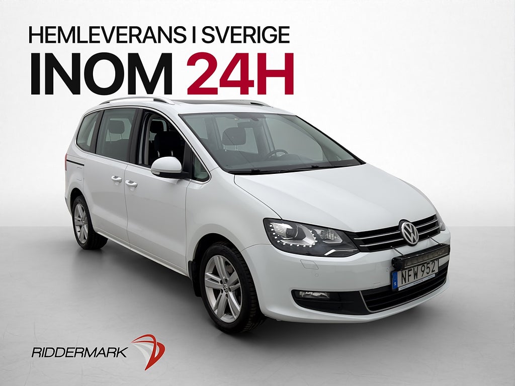 Volkswagen Sharan 2.0 TDI 4M 7-Sits Pano Kamera Värmare