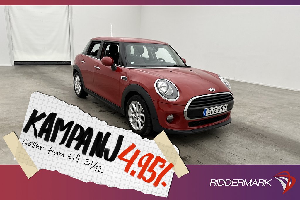 MINI Cooper 5-Dörrar 136hk Pepper Sensorer 4,95% Ränta