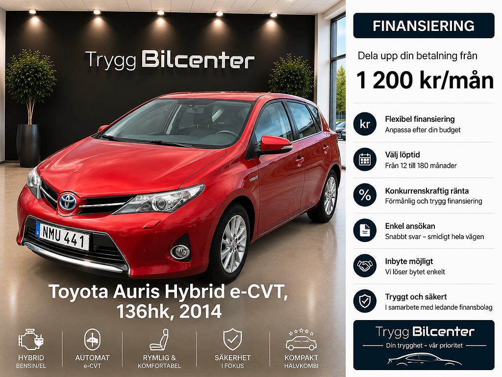 Toyota Auris Hybrid e-CVT, 136hk
