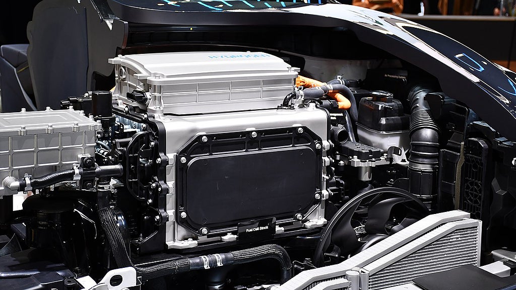 Motorn på vätgasbilen Hyundai NEXO