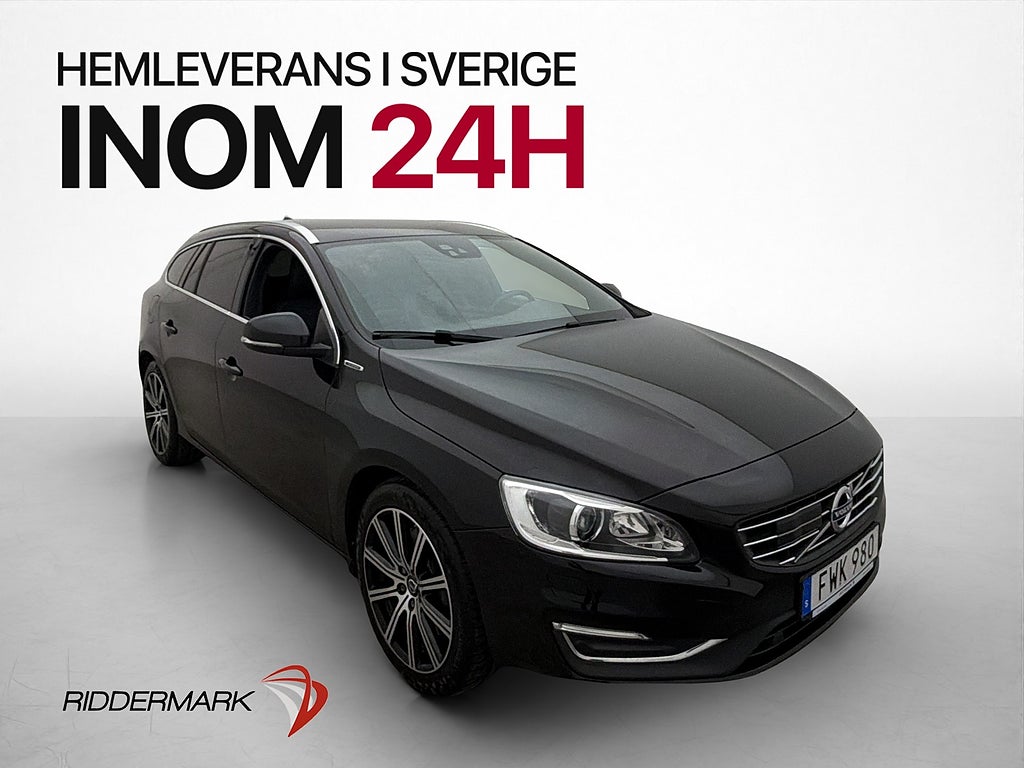 Volvo V60 D5 Plug-In AWD Classic Summum Drag Värmare Läder