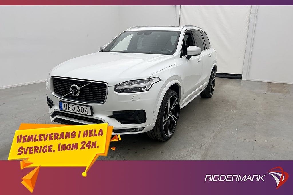 Volvo XC90 D5 AWD R-Design 7 Sits Pano Värmare 360° HUD Drag
