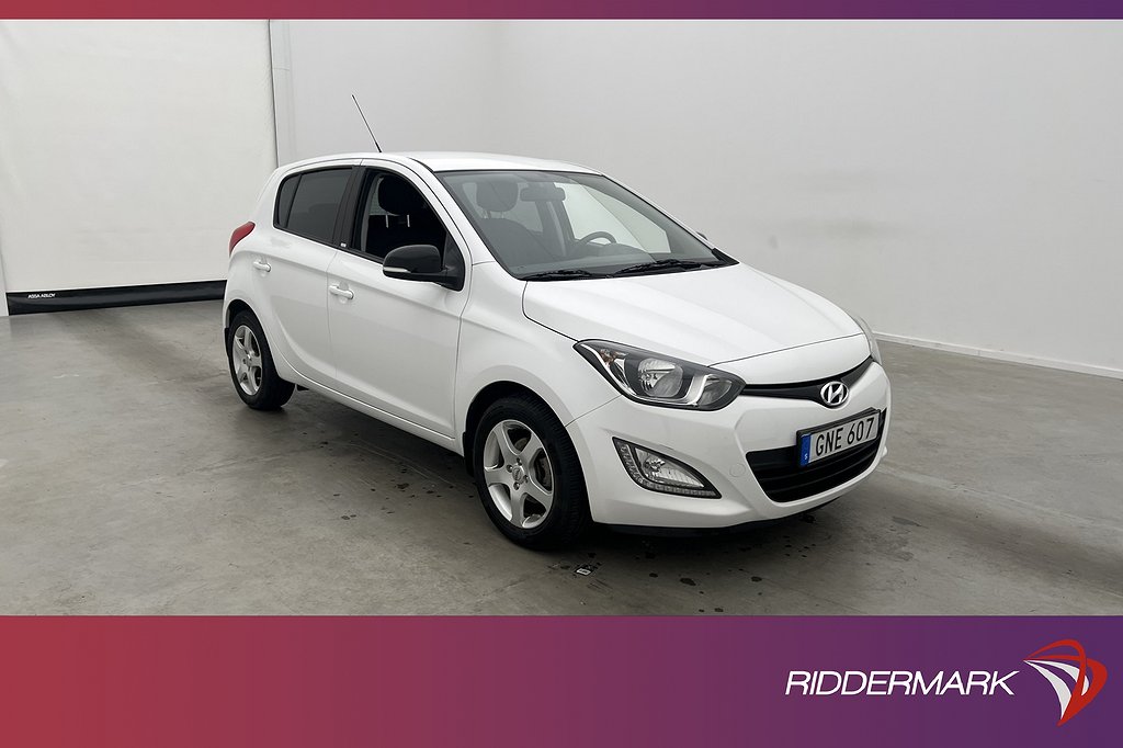 Hyundai i20 1.2 86hk Farthållare Låg-skatt 0,49l/Mil