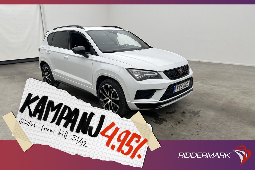 Cupra Ateca 4Drive 300hk Pano Cockpit 360° BEA 4,95% Ränta