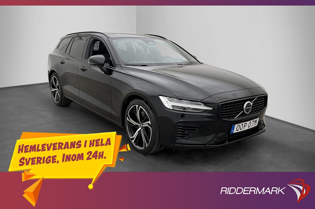 Volvo V60 T8 456hk AWD Ultimate Dark Pano B&W HUD 360° MOMS