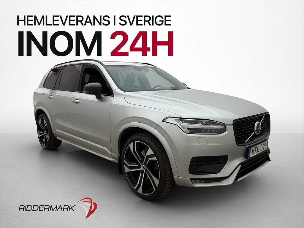 Volvo XC90 7 Sits B5 AWD R-Design Pano B&W HUD Luft 360 Drag