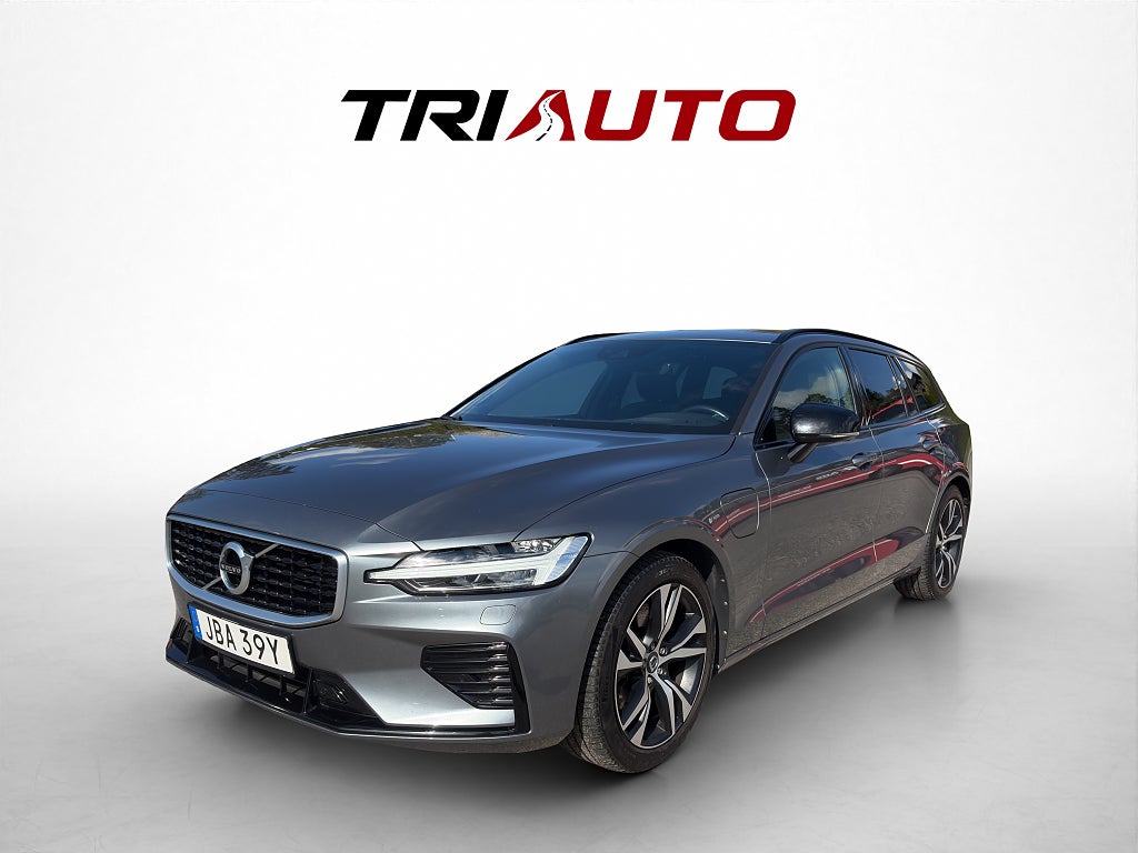 Volvo V60 Recharge T6 AWD R-Design MOMS Drag Skinn Navi CarPlay
