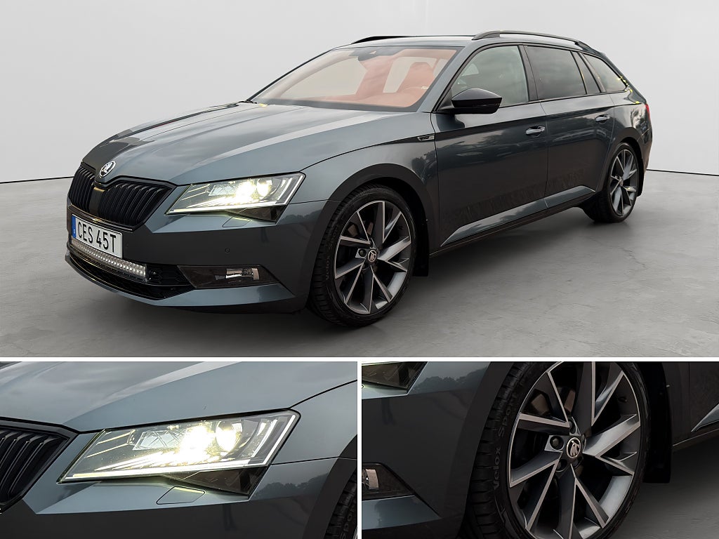 Skoda Superb Kombi 2.0 TDI 190hk 4x4 Sportline B-kam Drag *SE UTR