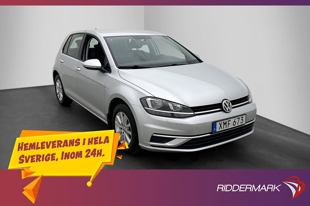 Volkswagen Golf 116hk Apple-CarPlay Adaptiv-Fart 0,49l/mil