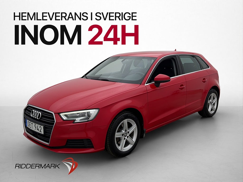 Audi A3 1.0 TFSI Förbrukning 0,46l/mil 360kr Skatt ISOFIX