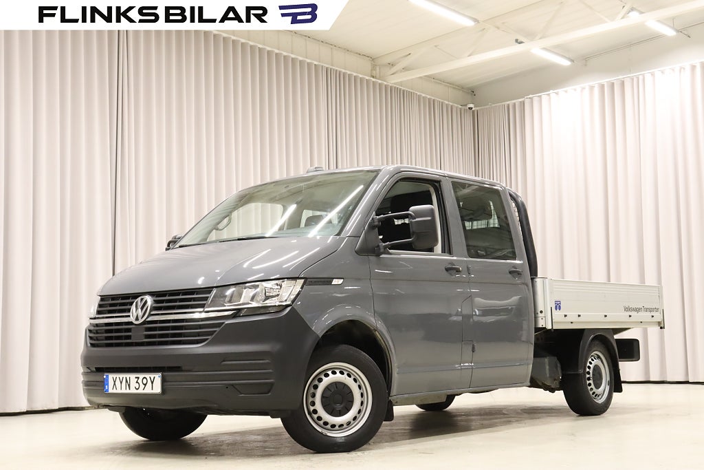 Volkswagen Transporter TDI 110H Dubbelhytt 6-Sits Flak Moms