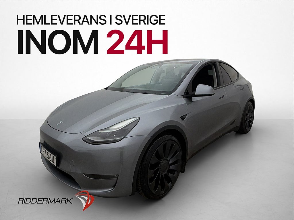Tesla Model Y Performance Värmepump Dragkrok Pano