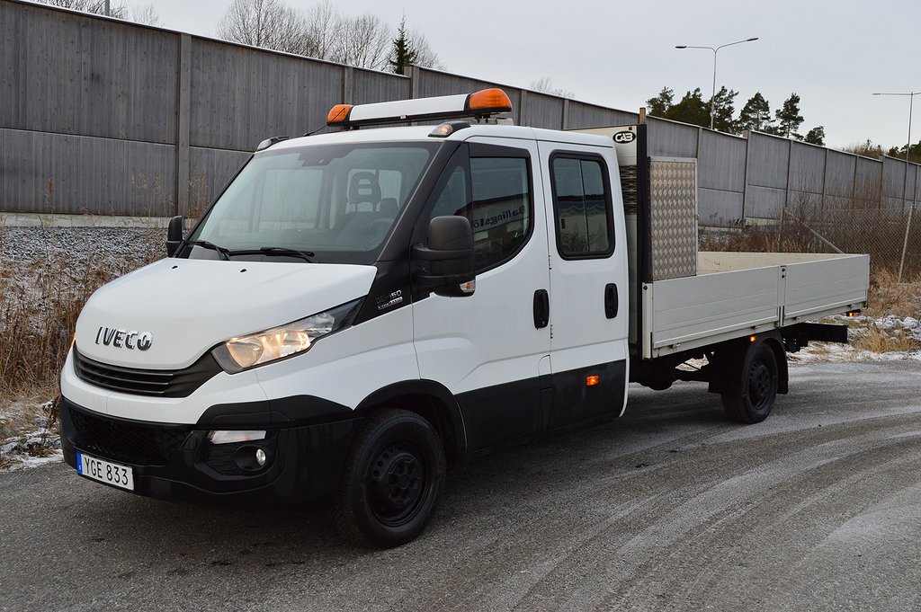 Iveco Daily 156HK Flak 7-Sits Aut Dieselvärmare Drag