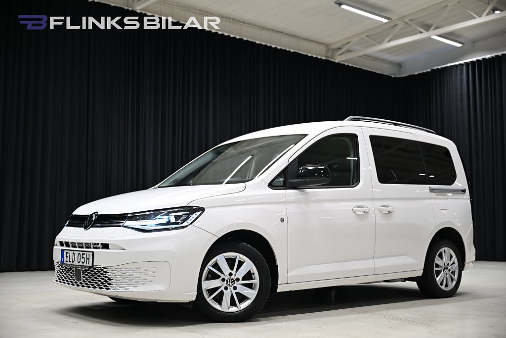 Volkswagen Caddy 2.0 TDI DSG 122HK 7-Sits|Nedlackad|LED|Dubbeldörr|SeUtr