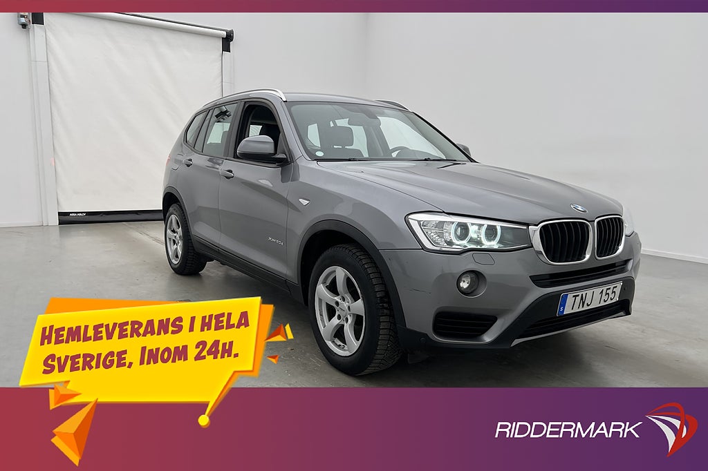BMW X3 xDrive20d 190hk Dragkrok Backkamera Skinn