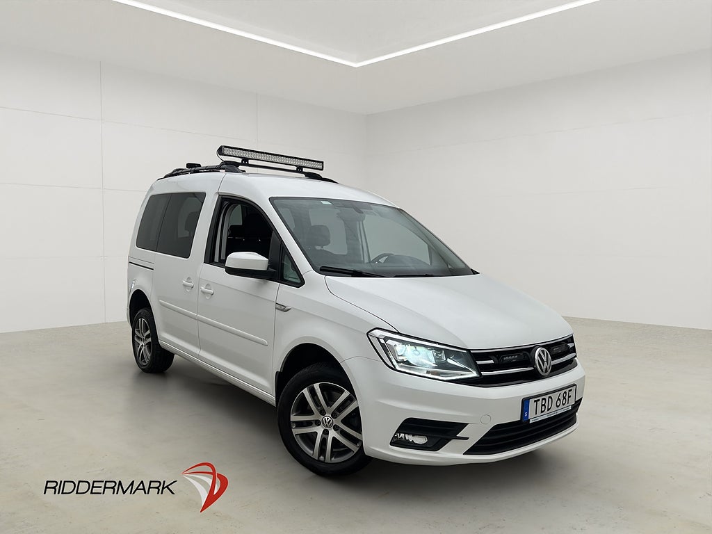 Volkswagen Caddy Life 4M Värmare Dragkrok LED Kamera 5-Sits