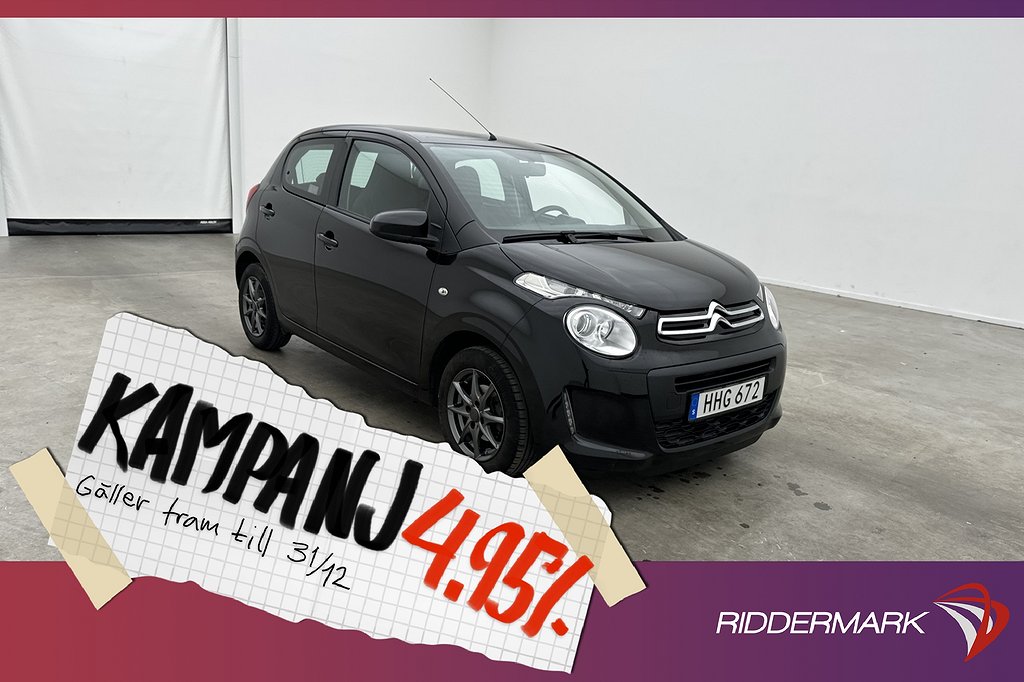 Citroën C1 1.0 VTi 72hk Feel Skinnkläds 4,95% Ränta