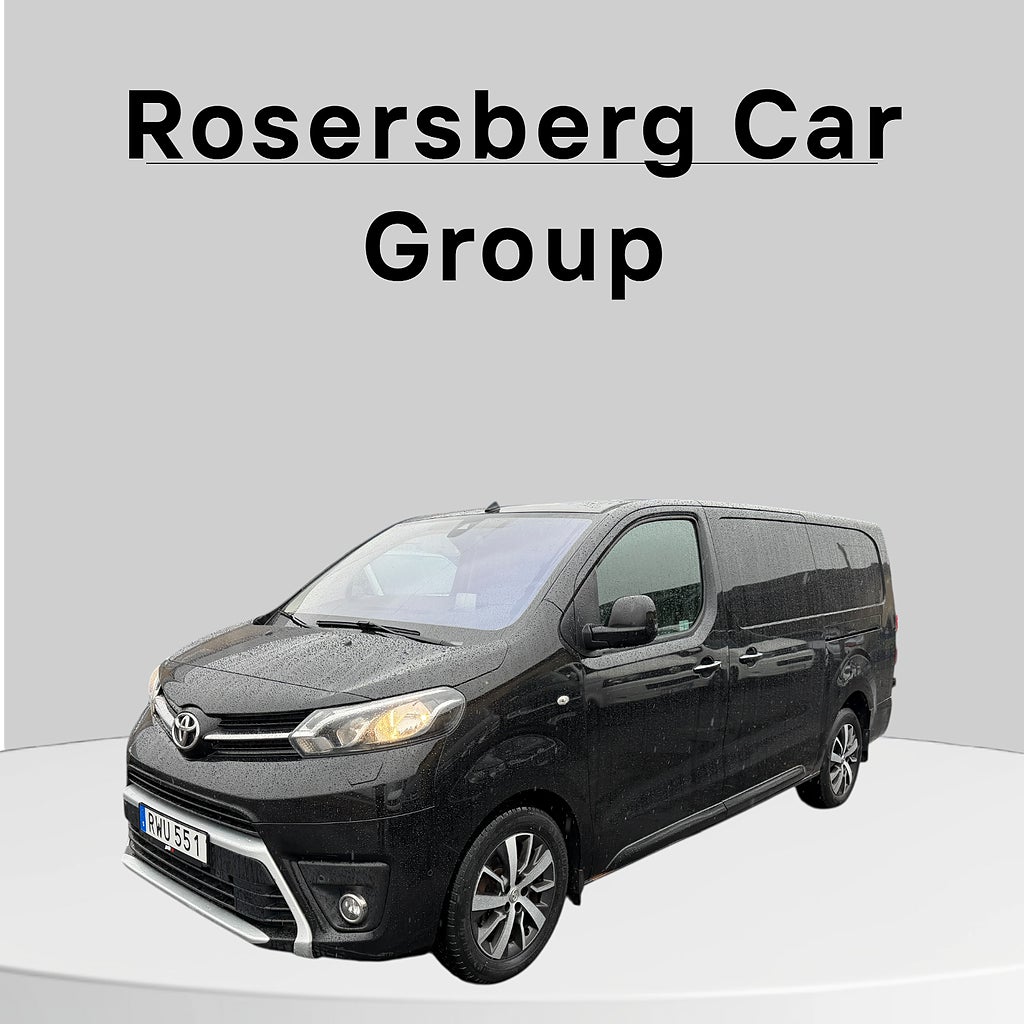 Toyota ProAce 2.0 D-4D SKÅP LÅNG 3-SITS NAVI VÄRMARE DRAG 360-KAMERA