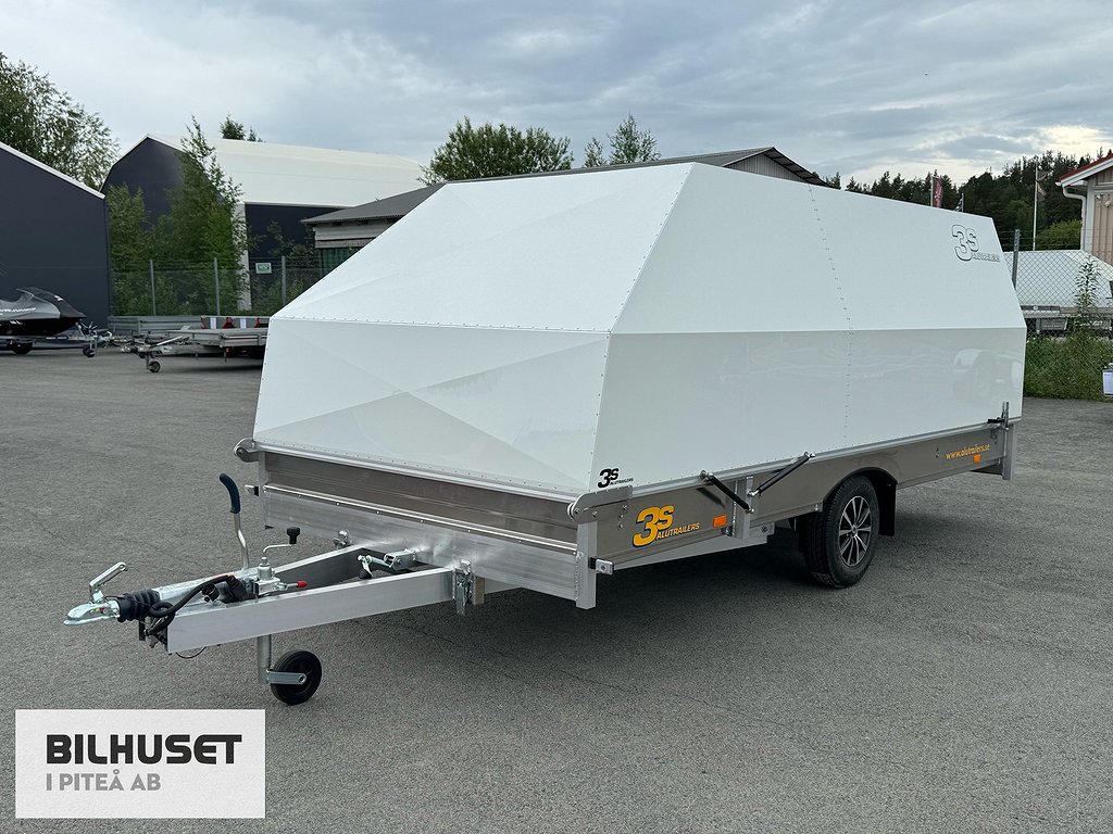 3S Alutrailers S430 X 190 Inline Vit Kåpa 1300kg