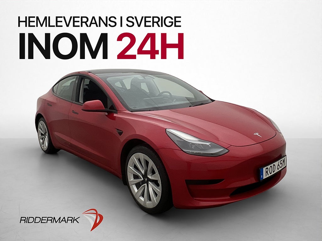 Tesla Model 3 Standard Range Värmepump AP Pano Kamera MOMS